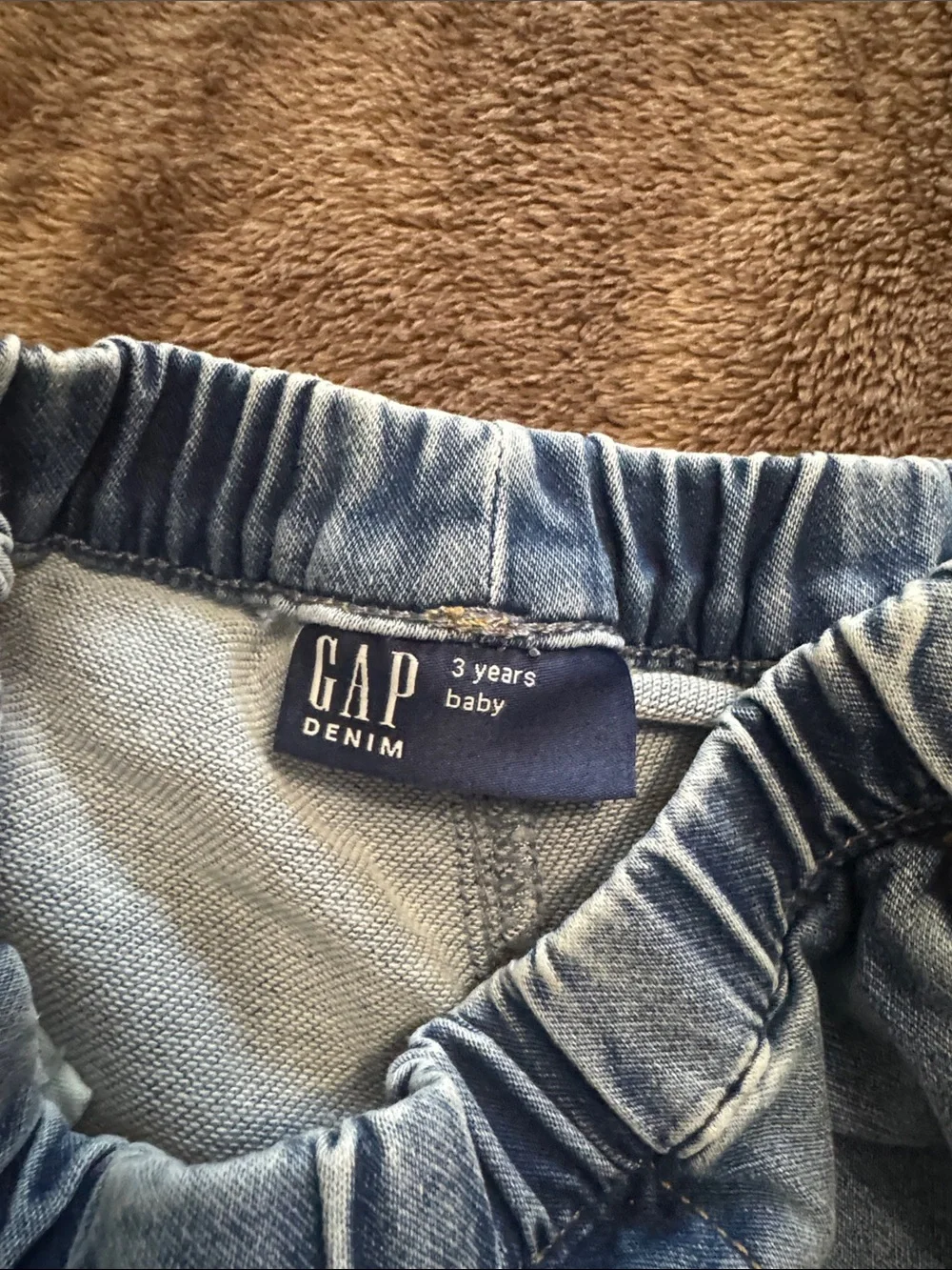 GAP Boys Light Wash Denim Cargo Pants